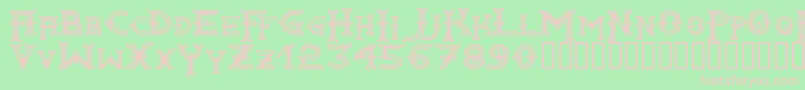 Gawain Font – Pink Fonts on Green Background