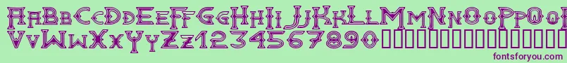 Gawain Font – Purple Fonts on Green Background