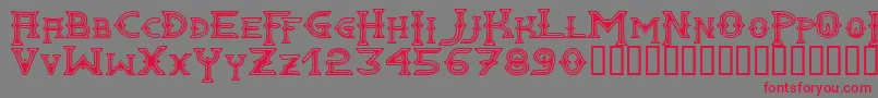 Gawain Font – Red Fonts on Gray Background