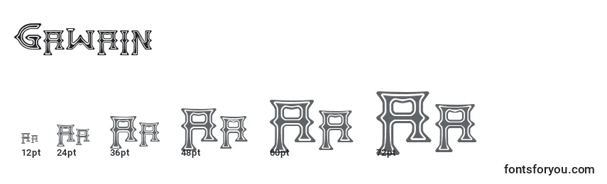 Размеры шрифта Gawain