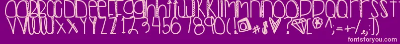 Anothernightout Font – Pink Fonts on Purple Background