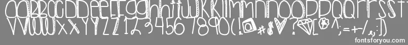Anothernightout Font – White Fonts on Gray Background