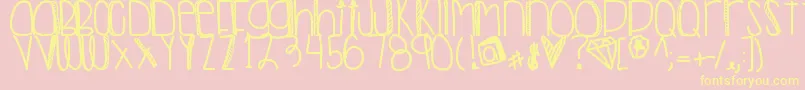 Anothernightout Font – Yellow Fonts on Pink Background