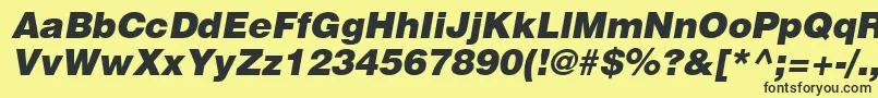 ContextBlackSsiBlackItalic Font – Black Fonts on Yellow Background