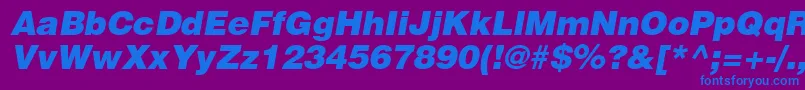 ContextBlackSsiBlackItalic Font – Blue Fonts on Purple Background