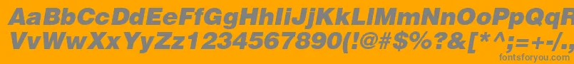 ContextBlackSsiBlackItalic Font – Gray Fonts on Orange Background