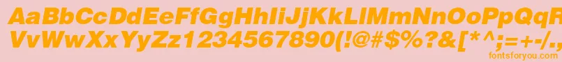 ContextBlackSsiBlackItalic Font – Orange Fonts on Pink Background