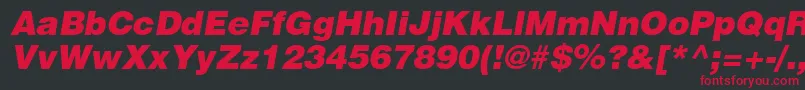 ContextBlackSsiBlackItalic Font – Red Fonts on Black Background