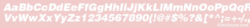 ContextBlackSsiBlackItalic Font – White Fonts on Pink Background