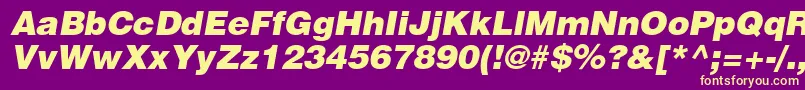 ContextBlackSsiBlackItalic Font – Yellow Fonts on Purple Background