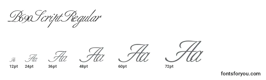 B690ScriptRegular Font Sizes