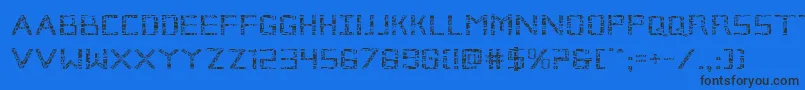 Brokencyborgexpand Font – Black Fonts on Blue Background