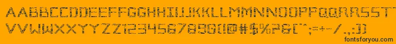 Brokencyborgexpand Font – Black Fonts on Orange Background