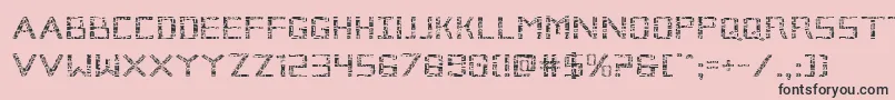 Brokencyborgexpand Font – Black Fonts on Pink Background