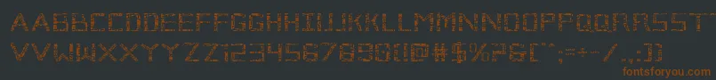 Brokencyborgexpand Font – Brown Fonts on Black Background