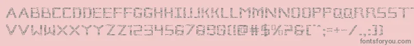 Brokencyborgexpand-Schriftart – Graue Schriften auf rosa Hintergrund