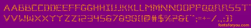 Brokencyborgexpand Font – Orange Fonts on Purple Background