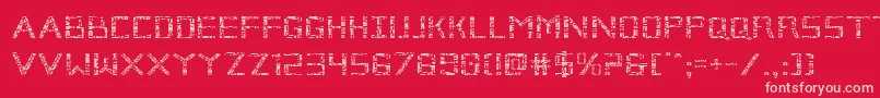 Brokencyborgexpand Font – Pink Fonts on Red Background