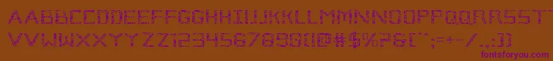 Brokencyborgexpand Font – Purple Fonts on Brown Background