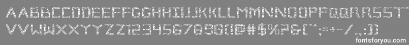 フォントBrokencyborgexpand – 灰色の背景に白い文字