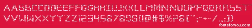 Brokencyborgexpand Font – White Fonts on Red Background