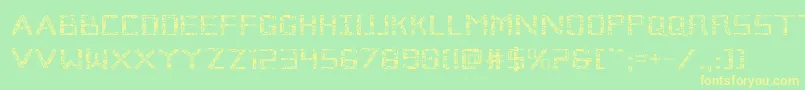 Brokencyborgexpand Font – Yellow Fonts on Green Background