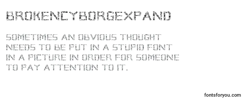 Шрифт Brokencyborgexpand