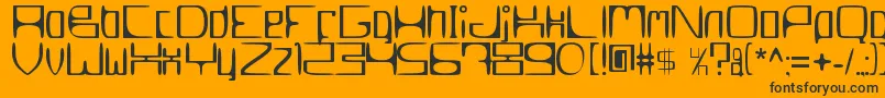 MetroslumJkt002Erc2006 Font – Black Fonts on Orange Background