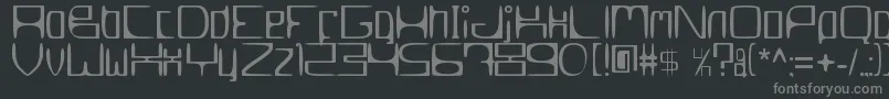 MetroslumJkt002Erc2006 Font – Gray Fonts on Black Background