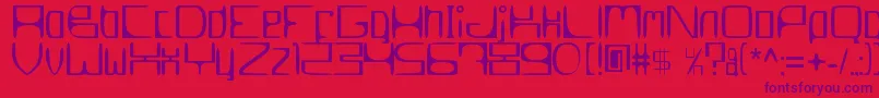 MetroslumJkt002Erc2006 Font – Purple Fonts on Red Background