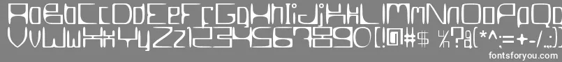 MetroslumJkt002Erc2006 Font – White Fonts on Gray Background