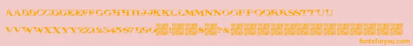 Megadeal Font – Orange Fonts on Pink Background