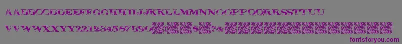 Шрифт Megadeal – фиолетовые шрифты на сером фоне