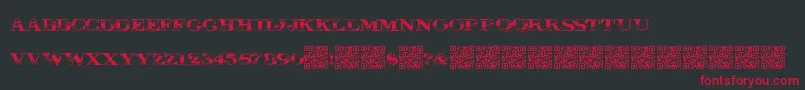 Megadeal Font – Red Fonts on Black Background