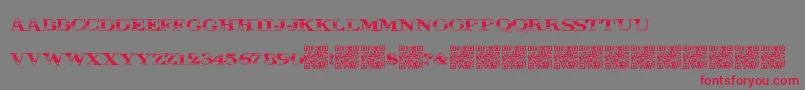 Megadeal Font – Red Fonts on Gray Background