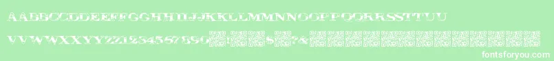 フォントMegadeal – 緑の背景に白い文字