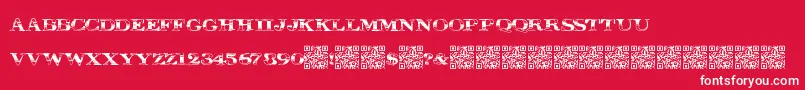 Megadeal Font – White Fonts on Red Background