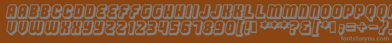 Hang-fontti – harmaat kirjasimet ruskealla taustalla