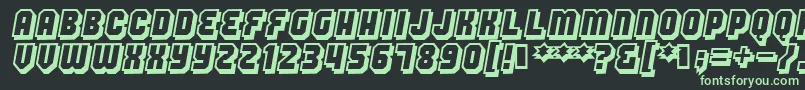 Hang-fontti – vihreät fontit mustalla taustalla