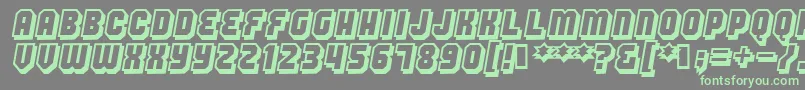 Hang-fontti – vihreät fontit harmaalla taustalla