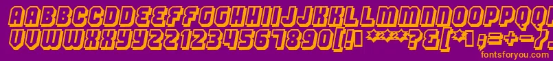 Hang Font – Orange Fonts on Purple Background