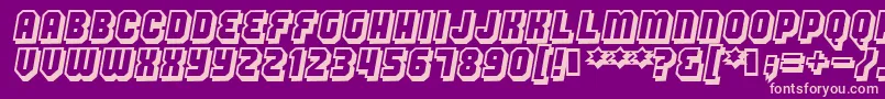 Hang Font – Pink Fonts on Purple Background