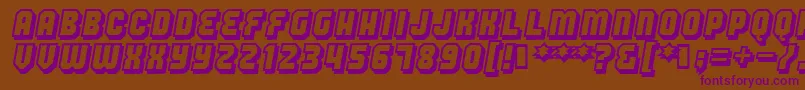 Hang-fontti – violetit fontit ruskealla taustalla
