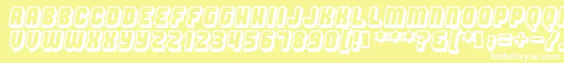 Шрифт Hang – белые шрифты на жёлтом фоне