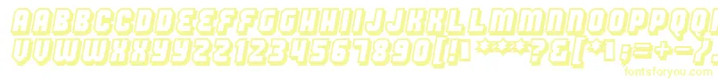 Шрифт Hang – жёлтые шрифты на белом фоне