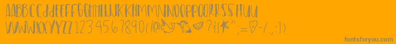 fuente Watermelonparty – Fuentes Grises Sobre Fondo Naranja