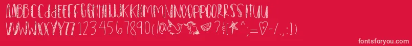 Watermelonparty Font – Pink Fonts on Red Background