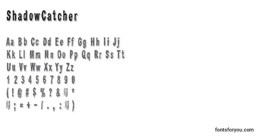 ShadowCatcher-fontti – aakkoset, numerot, erikoismerkit
