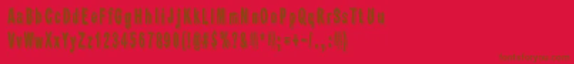 フォントShadowCatcher – 赤い背景に茶色の文字