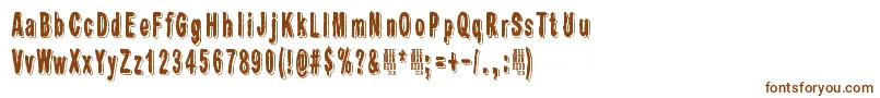 Шрифт ShadowCatcher – коричневые шрифты на белом фоне